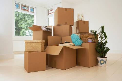 Preparation for a local East Ham move with packed boxes and moving supplies