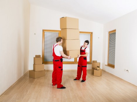 Loading furniture and boxes for an East Ham van booking
